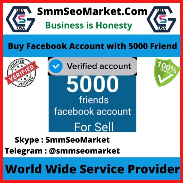 Buy Facebook Account with 5000 Friend